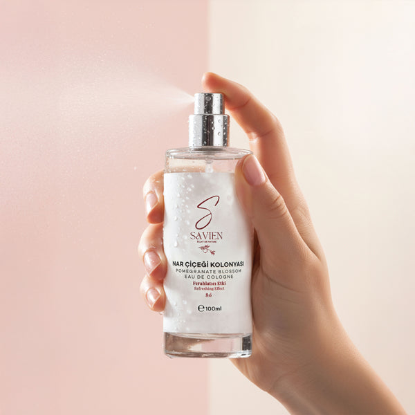 SAVIEN Nar Çiçeği Kolonya 80° - Gün Boyu Ferahlatıcı Etki 100ml
